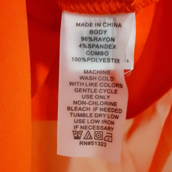 Orange Chiffon blouse S new - Picture 4 of 6